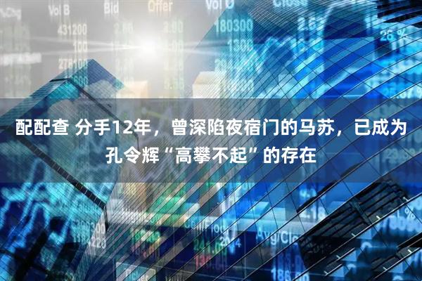 配配查 分手12年，曾深陷夜宿门的马苏，已成为孔令辉“高攀不起”的存在